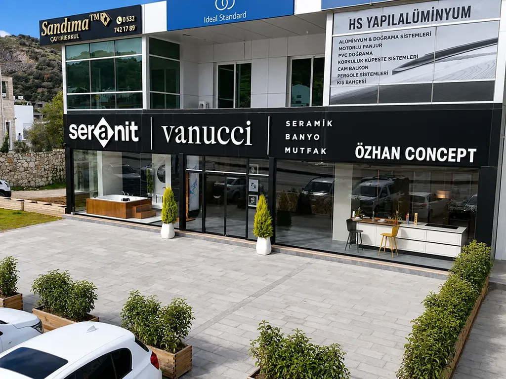 Özhan Concept Yalıkavak showroom dış cephe görünümü