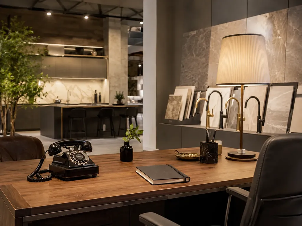 Özhan Concept Yalıkavak showroom iletişim ve danışma alanı
