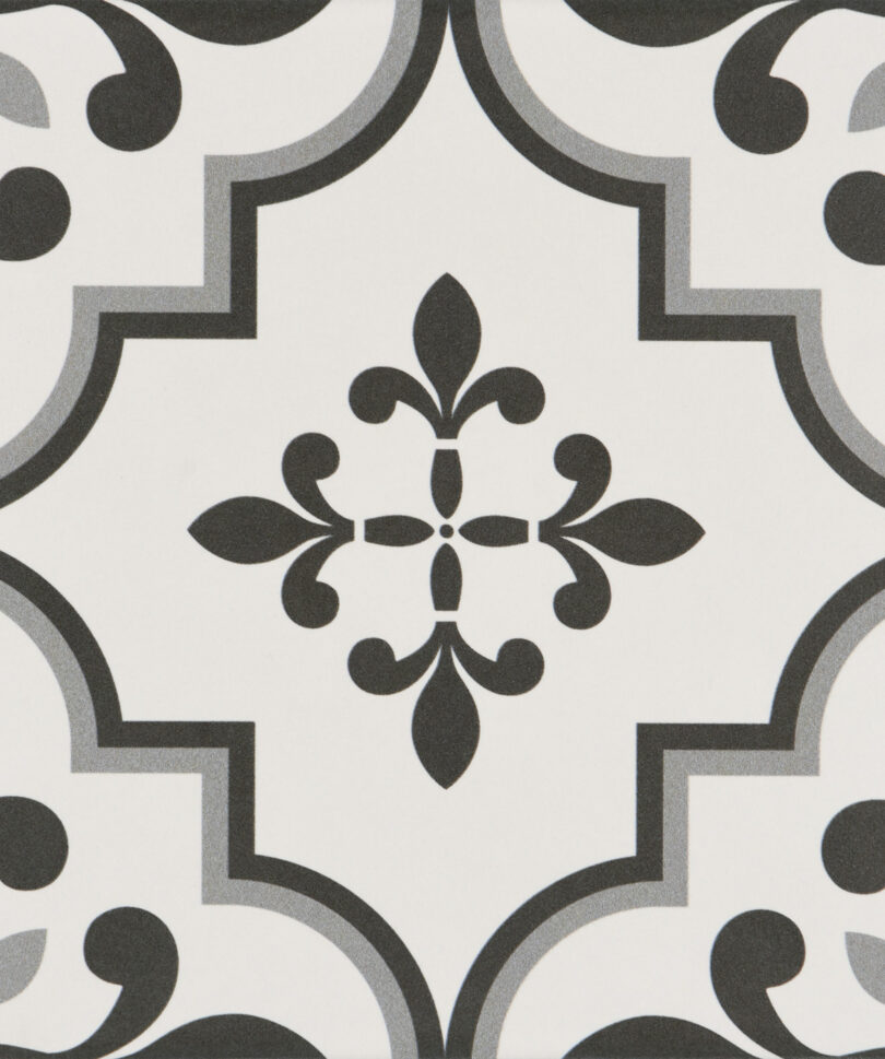 0197X0197 IRIS-SIYAH-BEYAZ DEKOR MAT